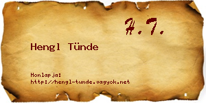 Hengl Tünde névjegykártya