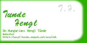 tunde hengl business card