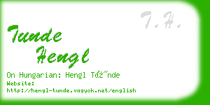 tunde hengl business card